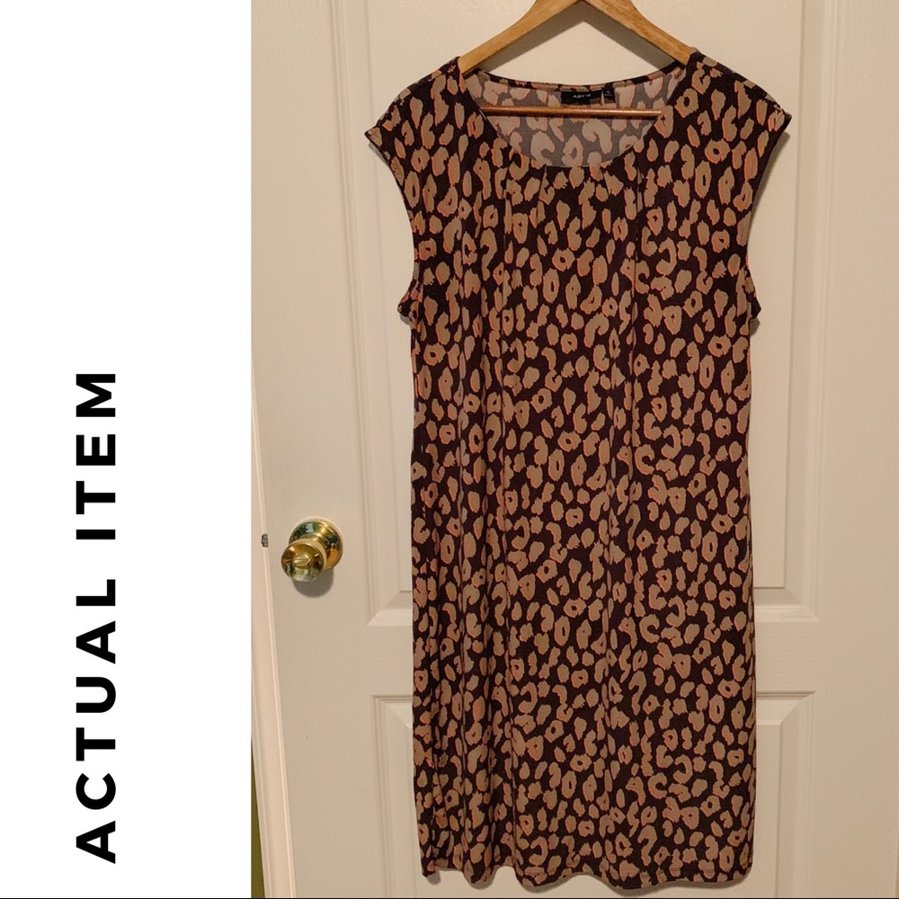 EUC Apt. 9 Leopard Print Dress, XL